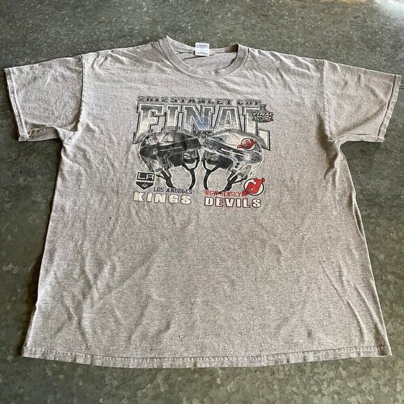 2012 Stanley Cup Los Angeles Kings New Jersey Devils T-Shirt Mens XL Vintage Y2K - Picture 1 of 10